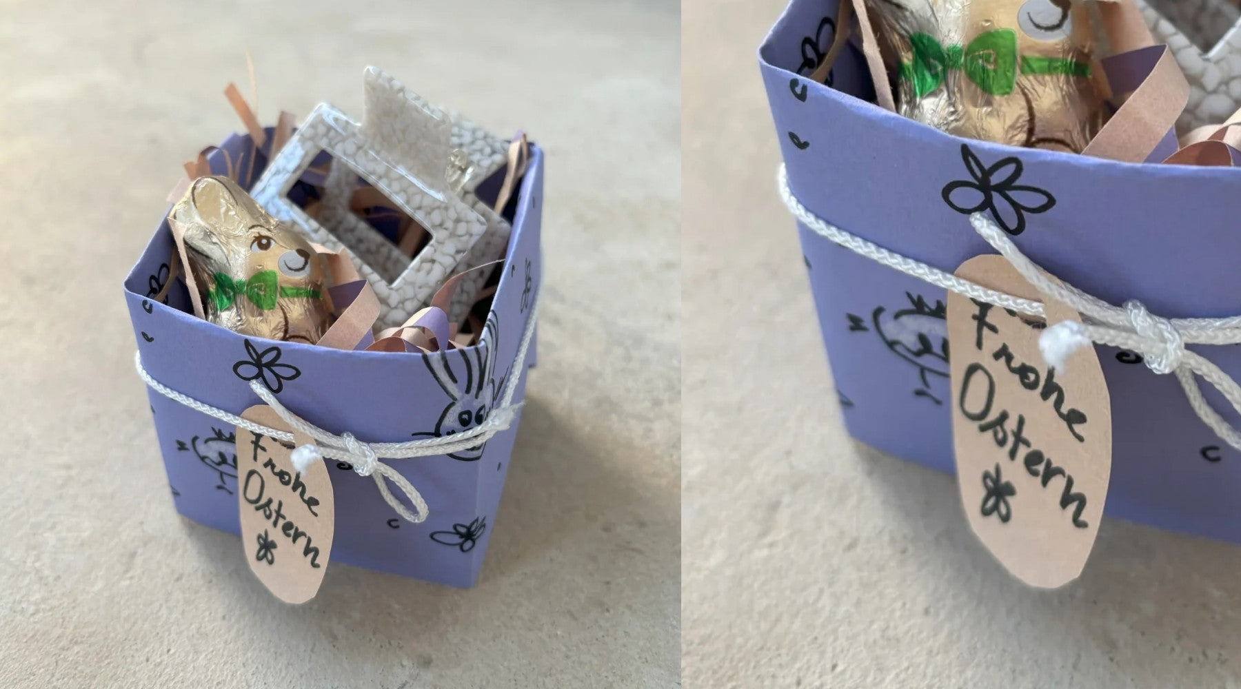 Make a last-minute Easter gift – DIY with just one A4 sheet of paper 🐰 ...