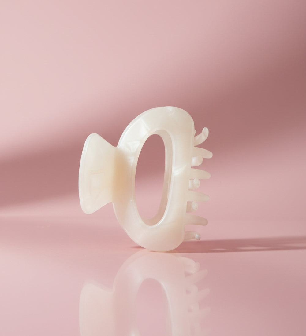 Hair Claw Oval Marble S