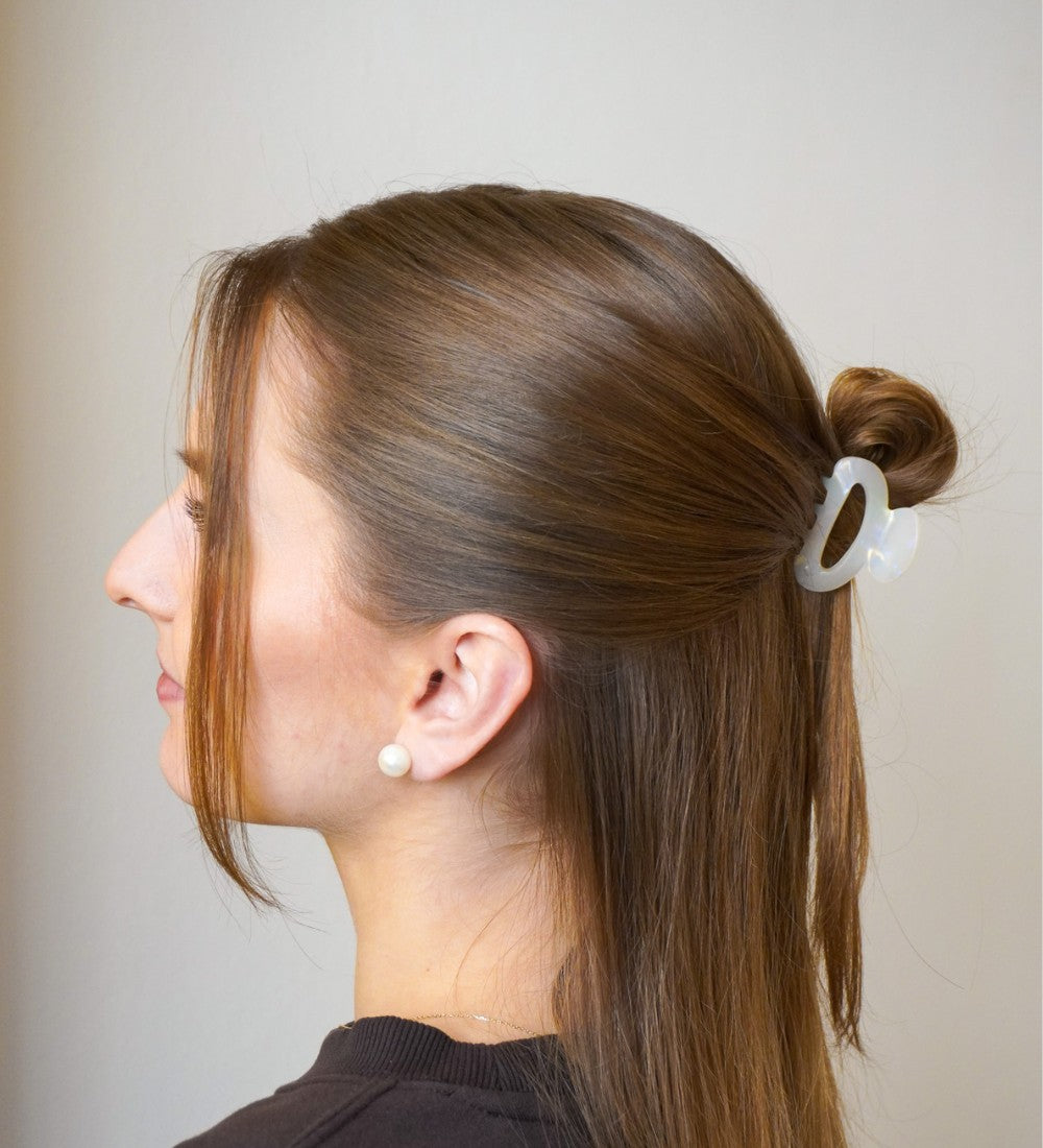 Haarklammer S Oval Marble